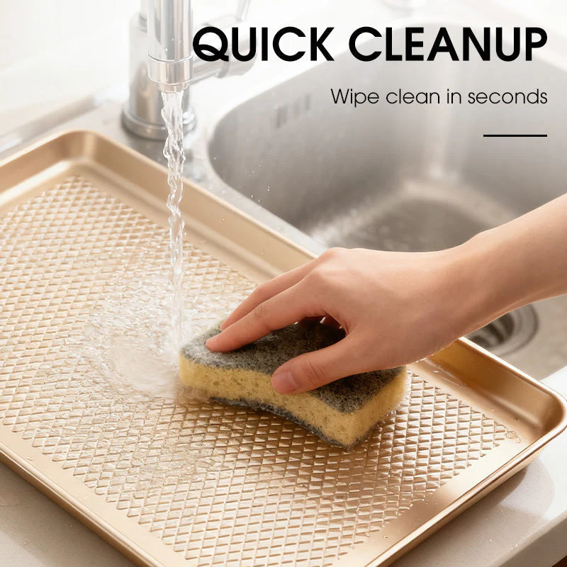 🌞Fris De Lente In Met 50% Korting!🍪 Antiaanbak Koolstofstalen Bakplaat | Duurzaam & Gelijkmatige Warmteverdeling | Moeiteloos Schoon te Maken - Image 4