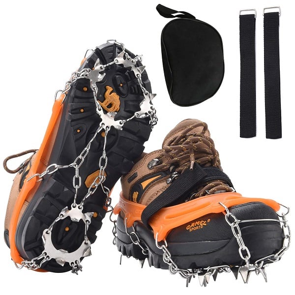 🖤Black Friday topper!🥾 Verbeterde Antislip Spikes voor Buiten – Sneeuw & Ijs Grip, Gemakkelijk Mee te Nemen & Breed Gebruik voor Trailrunning/Wandelen!