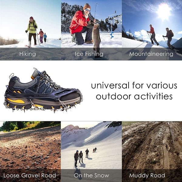 🖤Black Friday topper!🥾 Verbeterde Antislip Spikes voor Buiten – Sneeuw & Ijs Grip, Gemakkelijk Mee te Nemen & Breed Gebruik voor Trailrunning/Wandelen! - Image 3