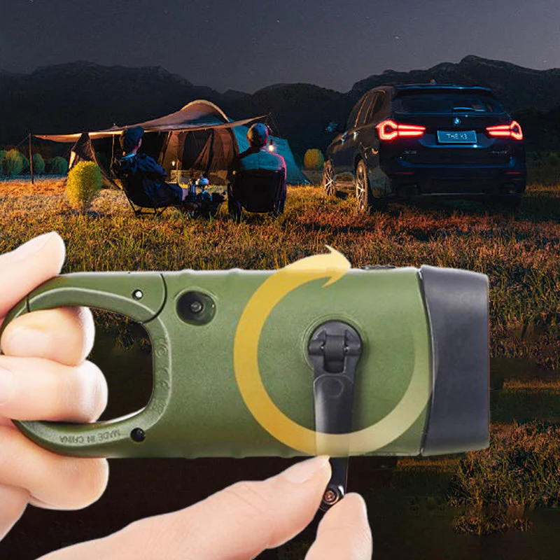 ⛺️🔋💡 Outdoor Noodlamp – Handkruk + Zonne + USB Opladen, LED Licht & Powerbank (Duurzaam & Draagbaar)! - Image 2