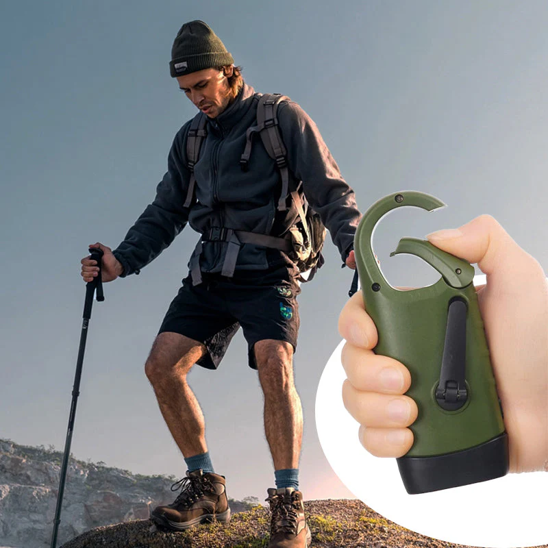 ⛺️🔋💡 Outdoor Noodlamp – Handkruk + Zonne + USB Opladen, LED Licht & Powerbank (Duurzaam & Draagbaar)! - Image 5