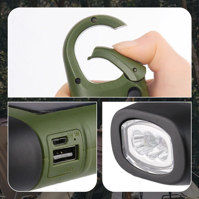 ⛺️🔋💡 Outdoor Noodlamp – Handkruk + Zonne + USB Opladen, LED Licht & Powerbank (Duurzaam & Draagbaar)! - Image 7