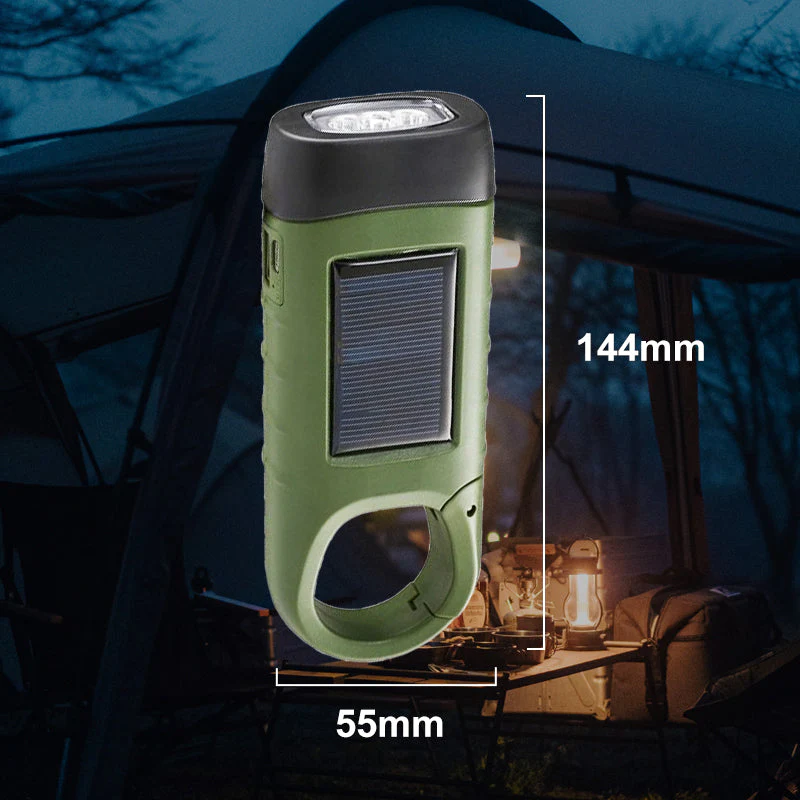 ⛺️🔋💡 Outdoor Noodlamp – Handkruk + Zonne + USB Opladen, LED Licht & Powerbank (Duurzaam & Draagbaar)! - Image 8