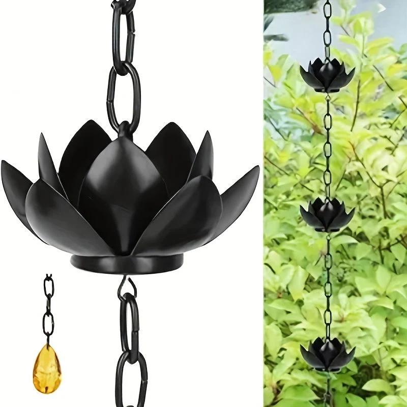 🎉Nieuwjaars Cadeau 50% KORTING!🪷Lotus Regenketting voor Dakgoten: Elegant & Duurzaam – Rustgevende Sfeer + Effectieve Afvoer!