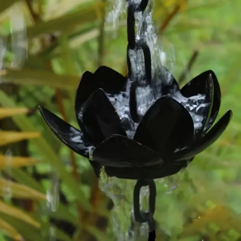 🎉Nieuwjaars Cadeau 50% KORTING!🪷Lotus Regenketting voor Dakgoten: Elegant & Duurzaam – Rustgevende Sfeer + Effectieve Afvoer! - Image 6