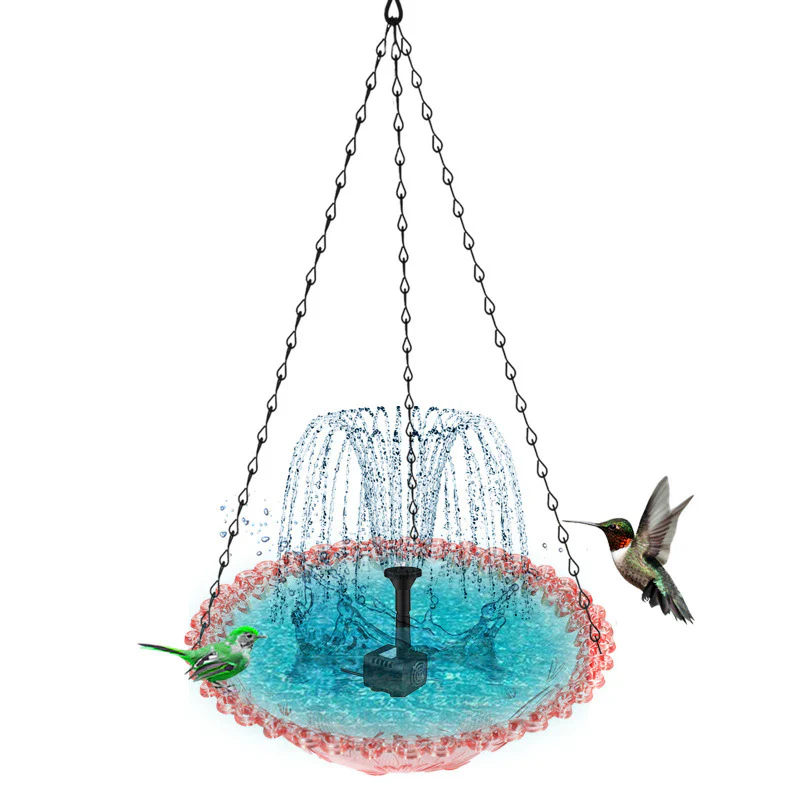 🌞Fris De Lente In Met 50% Korting!🐦Hangende Vogelbad & Voederbak met Fontein – Trekt Vogels naar je Tuin & Verfraait je Buitenruimte! - Image 10