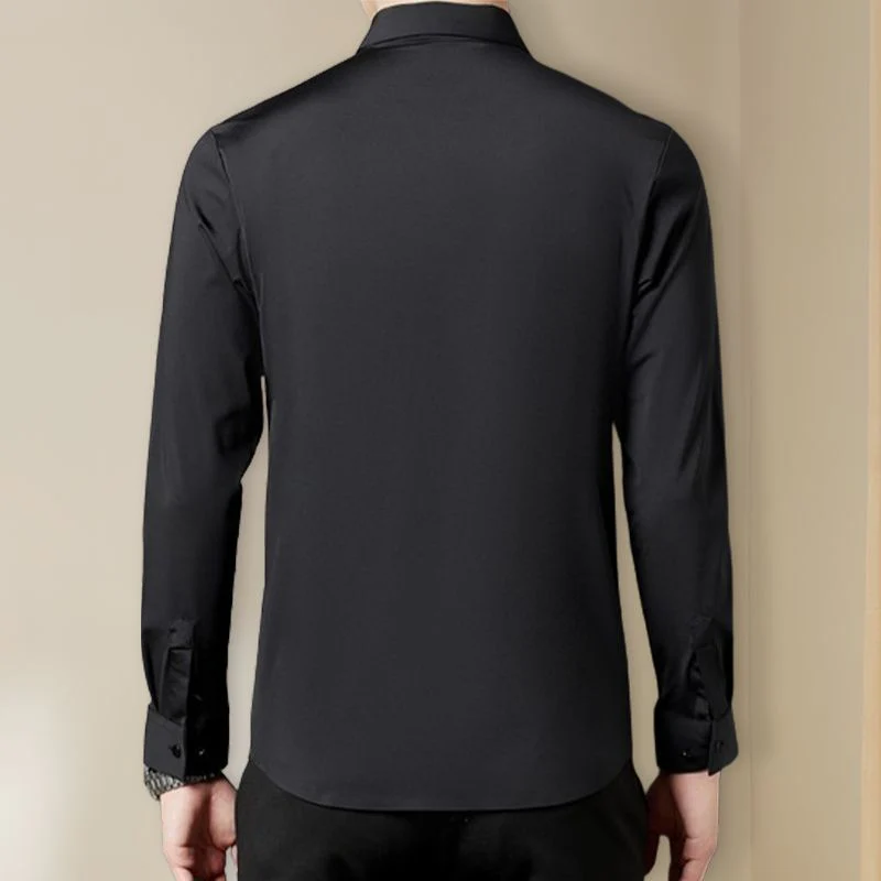🌞Fris De Lente In Met 50% Korting!👔Herenoverhemd Slim Fit | Hoge Elasticiteit & Kreukherstellend | Stoomvrij Onderhoud | Ademend Nylon-Spandex Mix - Image 17