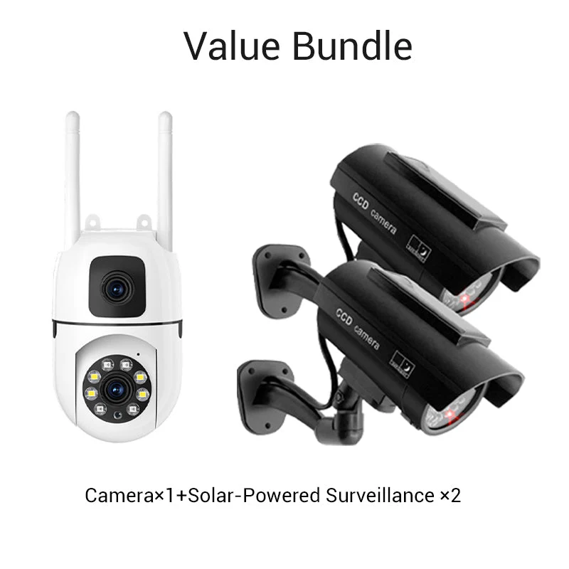 💘Valentijnsaanbieding: 50% Korting!📸 Dubbele Lens 4K Beveiligingscamera – 360° Tracking & Full-Color Nachtzicht! - Image 10