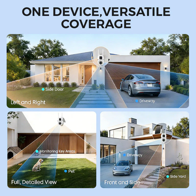💘Valentijnsaanbieding: 50% Korting!📸 Dubbele Lens 4K Beveiligingscamera – 360° Tracking & Full-Color Nachtzicht! - Image 7