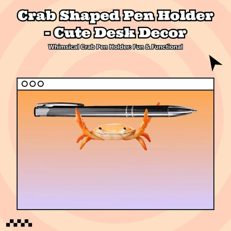 🎉Nieuwjaars Cadeau 50% KORTING!🦀Schattige Krab Pennenhouder - Multifunctioneel (Pennen, Sleutels, Bril) & Decoratief: Perfect Als Kantoorcadeau! - Image 3