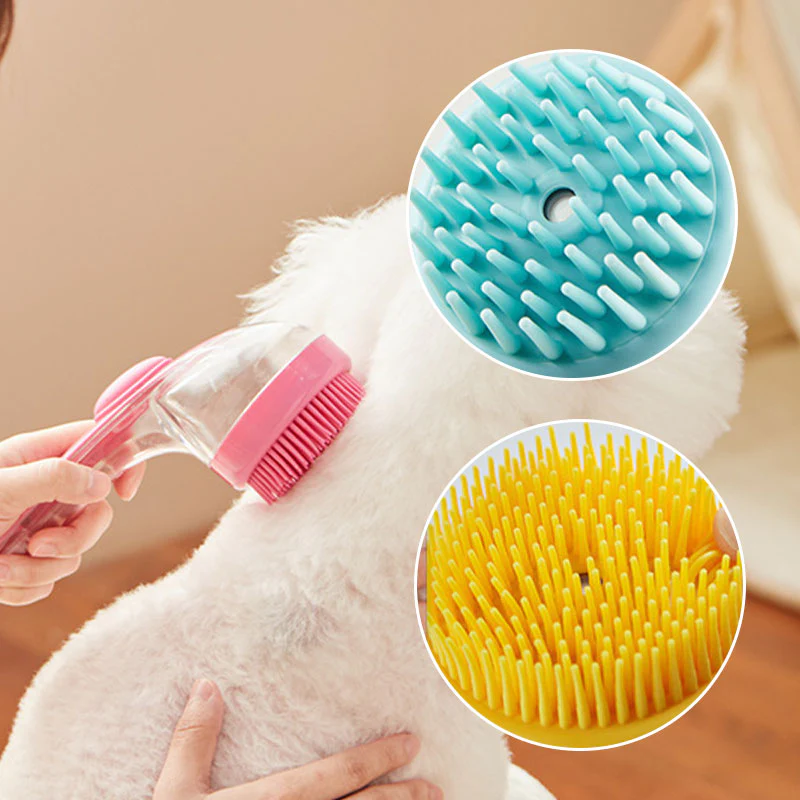 🌞Fris De Lente In Met 50% Korting!🐾 Huisdieren Badborstel met Lange Steel & Shampoodispenser – 2 Borstelopties & Zacht Schrobben voor Painless Wasbeurten! - Image 2