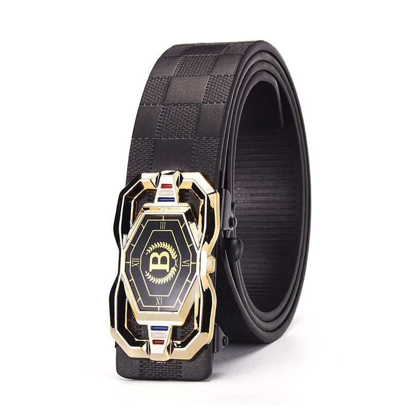 🎉Nieuwjaars Cadeau 50% KORTING!🐊Luxe Leren Herenriem (Krokodillenpatroon + Automatische Gesp) – Stylisch & Gemakkelijk Te Gebruiken: Perfect Voor Formalen & Informele Occasies!