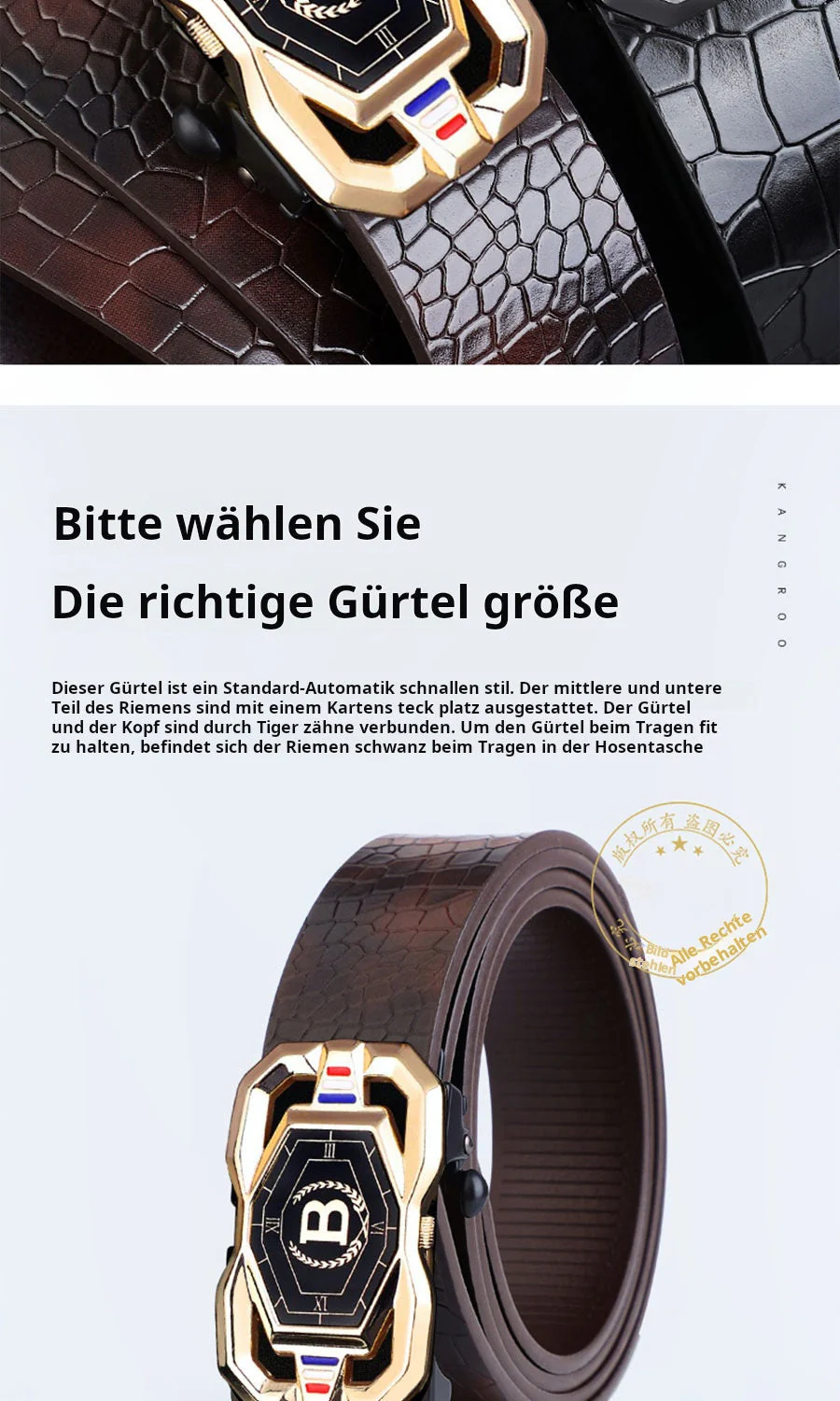 🎉Nieuwjaars Cadeau 50% KORTING!🐊Luxe Leren Herenriem (Krokodillenpatroon + Automatische Gesp) – Stylisch & Gemakkelijk Te Gebruiken: Perfect Voor Formalen & Informele Occasies! - Image 15