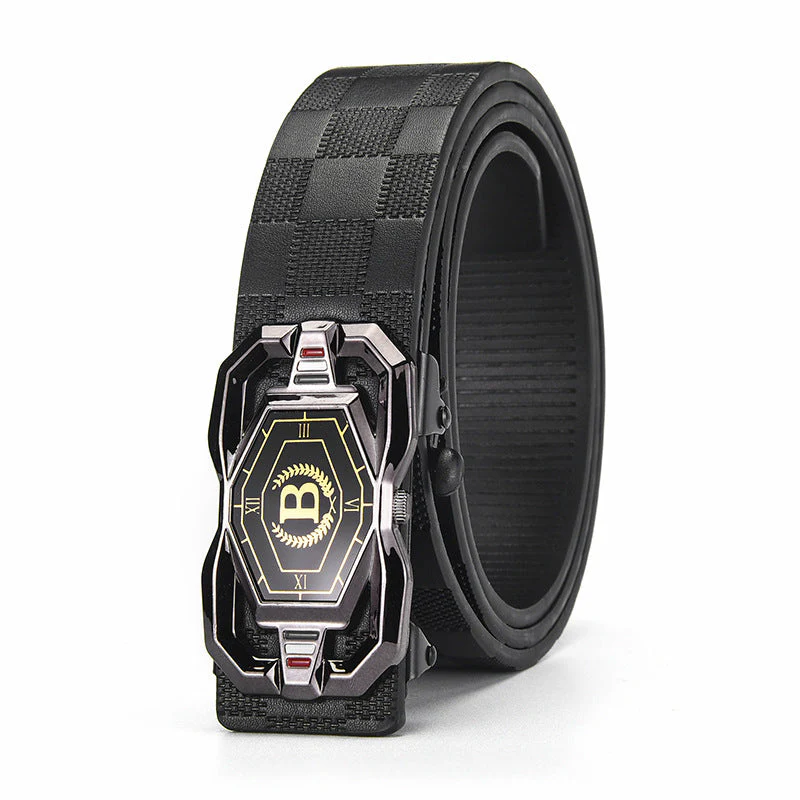 🎉Nieuwjaars Cadeau 50% KORTING!🐊Luxe Leren Herenriem (Krokodillenpatroon + Automatische Gesp) – Stylisch & Gemakkelijk Te Gebruiken: Perfect Voor Formalen & Informele Occasies! - Image 2