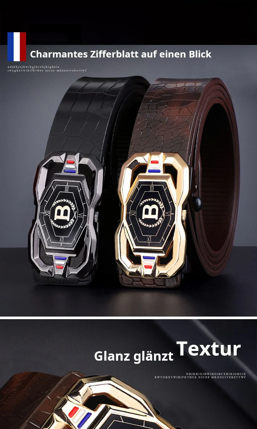 🎉Nieuwjaars Cadeau 50% KORTING!🐊Luxe Leren Herenriem (Krokodillenpatroon + Automatische Gesp) – Stylisch & Gemakkelijk Te Gebruiken: Perfect Voor Formalen & Informele Occasies! - Image 9