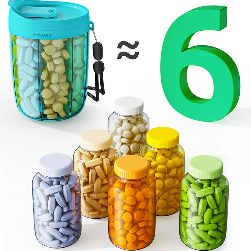 Pillendispenserfles met 6 compartimenten - Image 5