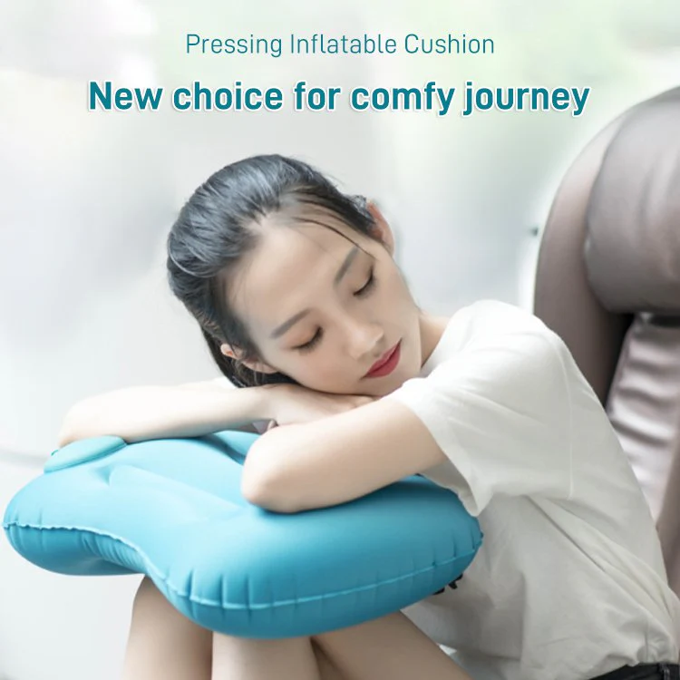 🎉Nieuwjaars Cadeau 50% KORTING!🚄Opblaasbaar U-vormig Reiskussen (Pers Type) - Ingesloten Pomp (30s Opblazen) + Compact Draagbaar: Comfortabel Tijdens Trein/Autoreizen! - Image 4
