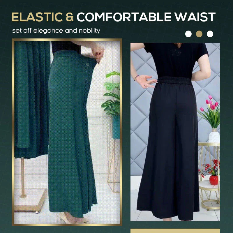 💥Uitverkoop 49% korting💕Comfortabele & huidvriendelijke geplooide broek met wijde pijpen - Image 3