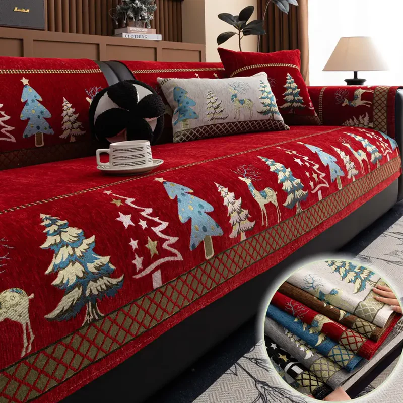 Plush Chenille Anti-Slip Couch Cover - Image 11