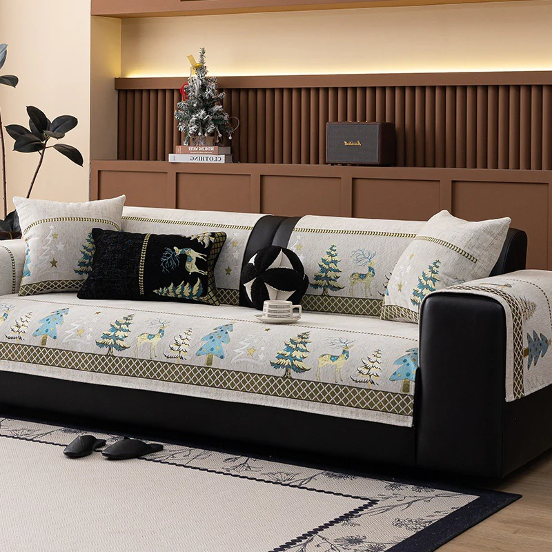 Plush Chenille Anti-Slip Couch Cover - Image 8