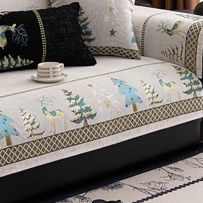 Plush Chenille Anti-Slip Couch Cover - Image 9