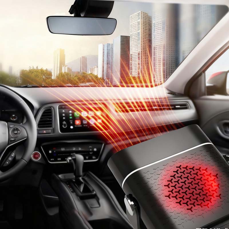 🚗🔥 2-in-1 Draagbare Autoverwarming met 360° Rotatie – Snel Ontdooien, Verwarming & Ventilatie, Stil & Draagbaar voor Winter & Zomer! - Image 2