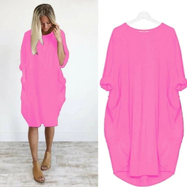 Casual jurk met lange mouwen en zakken - Image 10