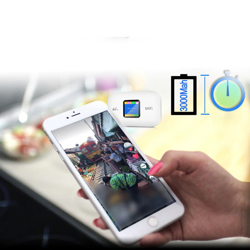 📱🌐 Draagbare Mobiele Draadloze WiFi – Overal Snel Internet, Meerdere Apparaten Ondersteunen & Lange 3000mAh Batterij (Compact Reisvriendelijk)! - Image 2