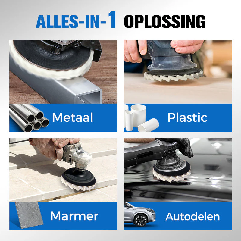 🎉Nieuwjaars Cadeau 50% KORTING!🪚Vilten Polijstschijf Met Klep - Hoogwaardig Wol (115/125mm) & Hoogglans Effect: Voor Metaal, Hout & Autowerk! - Image 7