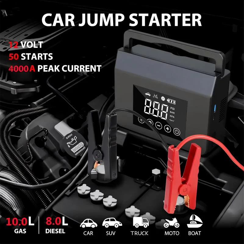 💘Valentijnsaanbieding: 50% Korting! 🚗Draagbare 2-in-1 Auto-Startbooster & Luchtcompressor – 4000A Piekstroom & 150 PSI Snel Oppen!