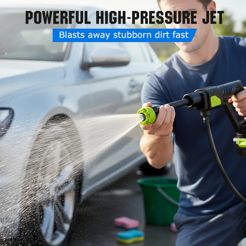 🎄Kerstdeal ALTIJD 50% KORTING!🚿 6-in-1 Draagbare Draadloze Hogedrukreiniger: Zelfaansuigende Waterbron + 60 Minuten Accu – Perfect Voor Auto & Outdoor Schoonmaak！ - Image 3
