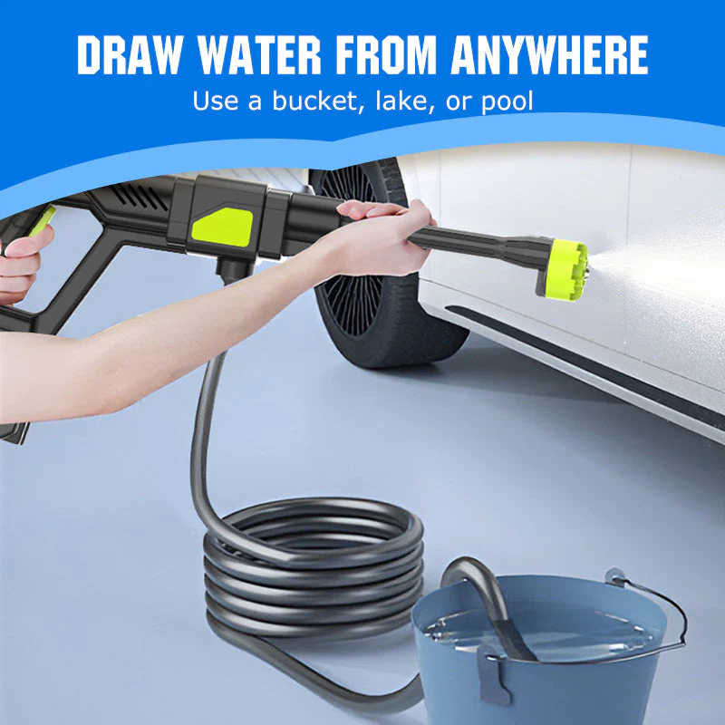 🎄Kerstdeal ALTIJD 50% KORTING!🚿 6-in-1 Draagbare Draadloze Hogedrukreiniger: Zelfaansuigende Waterbron + 60 Minuten Accu – Perfect Voor Auto & Outdoor Schoonmaak！ - Image 4
