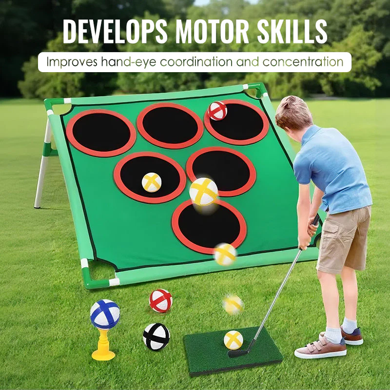 Draagbare golfdoelspel set⛳️👨👩👧👦 Draagbare Golfdoelspel Set voor Kinderen – Ontwikkelt Motorische Vaardigheden, Veelzijdig & Gemakkelijk te Installeren(Perfect voor Gezinsspanning!) - Image 4