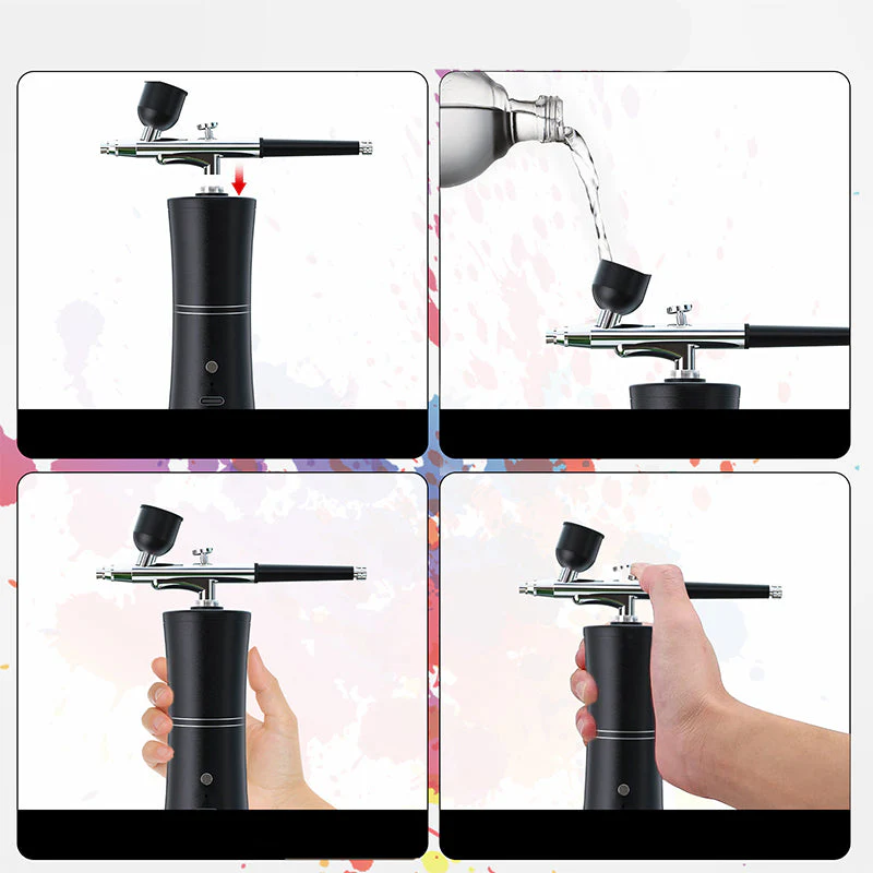 💘Valentijnsaanbieding: 50% Korting! 🖌️Draadloze Elektrische Airbrushkit met Compressor – Draagbaar & Precies voor Creatieve Projecten! - Image 8