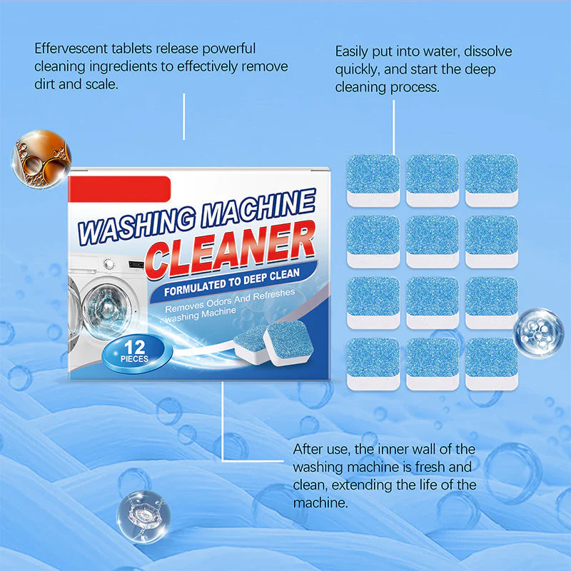 🎉Nieuwjaars Cadeau 50% KORTING!🧼Krachtige Wasmachine Reinigingstabletten: Diep Reiniging + Geurverwijdering – Verleng Levensduur Van Je Machine! - Image 9