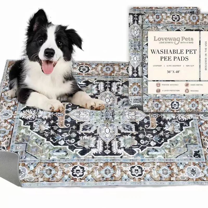 🐾🧺 Wasbare Boho-stijl Huisdiermat – Multifunctioneel, Snelle Absorptie & Antislip（Perfect voor Hondentraining & Thuisdecoratie!） - Image 10