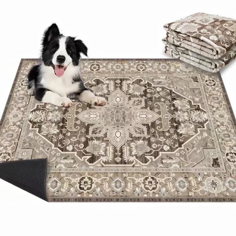 🐾🧺 Wasbare Boho-stijl Huisdiermat – Multifunctioneel, Snelle Absorptie & Antislip（Perfect voor Hondentraining & Thuisdecoratie!） - Image 8
