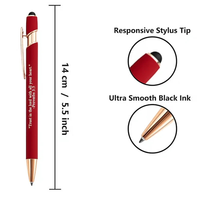 🎄Kerstdeal ALTIJD 50% KORTING!✝️ Premium Comfort Bijbelverspennen (10 stuks): 2-in-1 Pen + Stylus – Elke Met Uniek Bijbelvers - Image 4