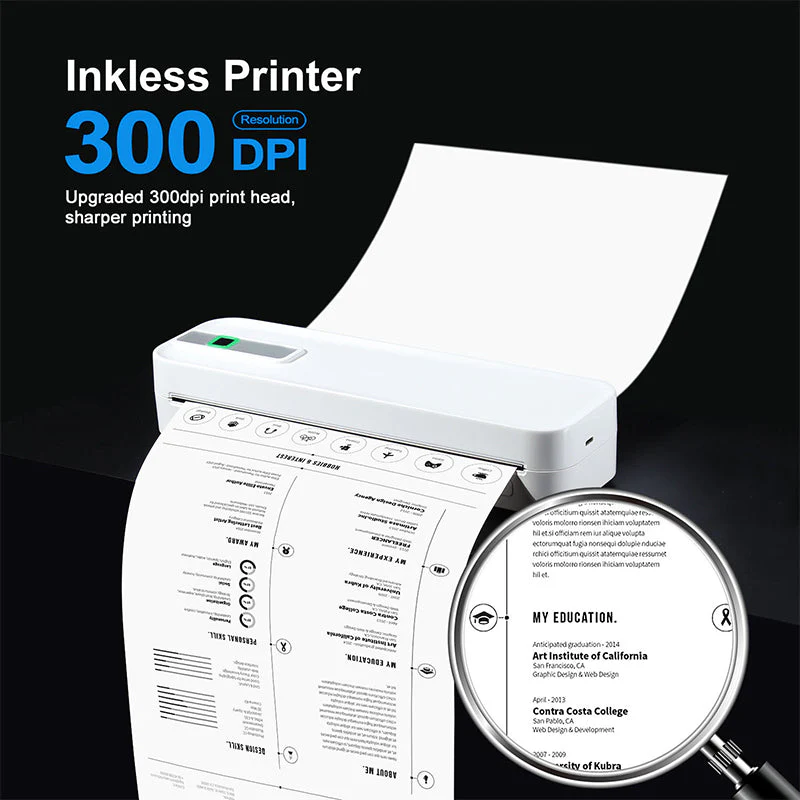 🖤Black Friday topper!✨ Draagbare Bluetooth Thermische A4 Printer – Inkvrij, Multi-Formaat & Lange Standby (Mobiel Printen Voor Zaken, Studie & Creatie!) - Image 4