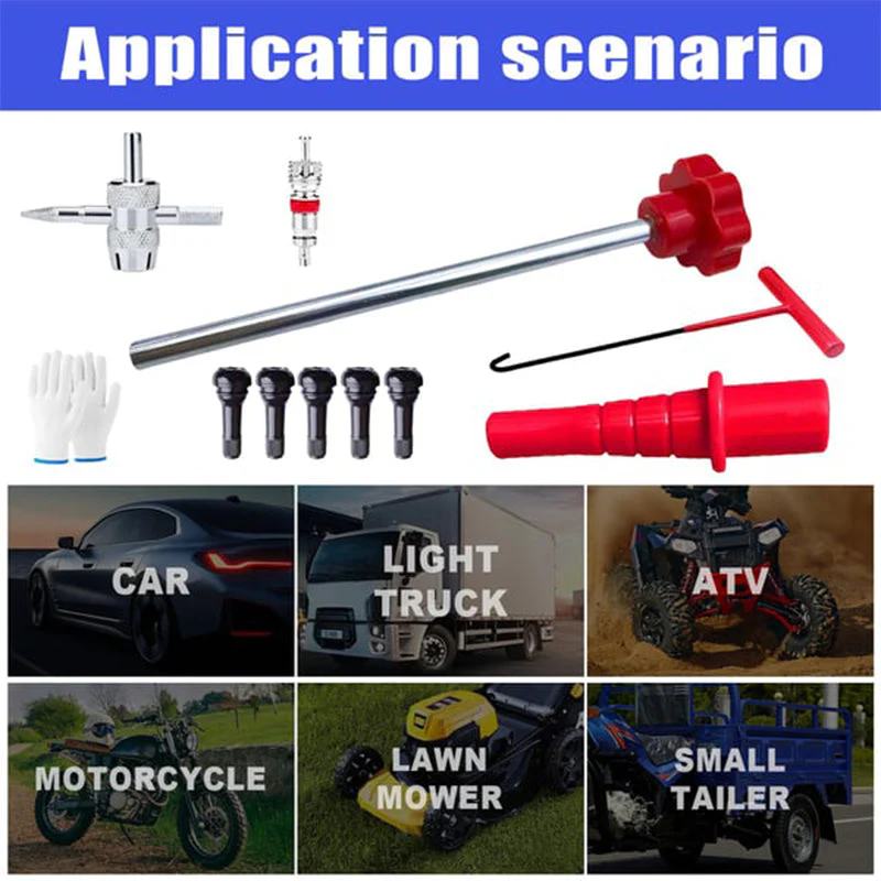 Exclusief Sinterklaasvoordeel!50% KORTING✨ Snelwisselgereedschapsset voor Autoventielen – Multi-Voertuig Compatible – Efficiënt Bandonderhoud voor Auto/Motor/Grasmaaier! - Image 5
