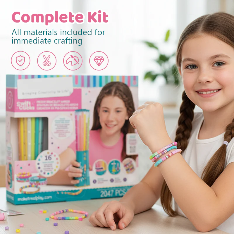 🎨💎 Quick-Click Armbandenset – Easy Click-Ontwerp, Complete Knutselset & Creatief Leerzaam Plezier (Perfect voor Kinderen & Cadeaus)! - Image 4