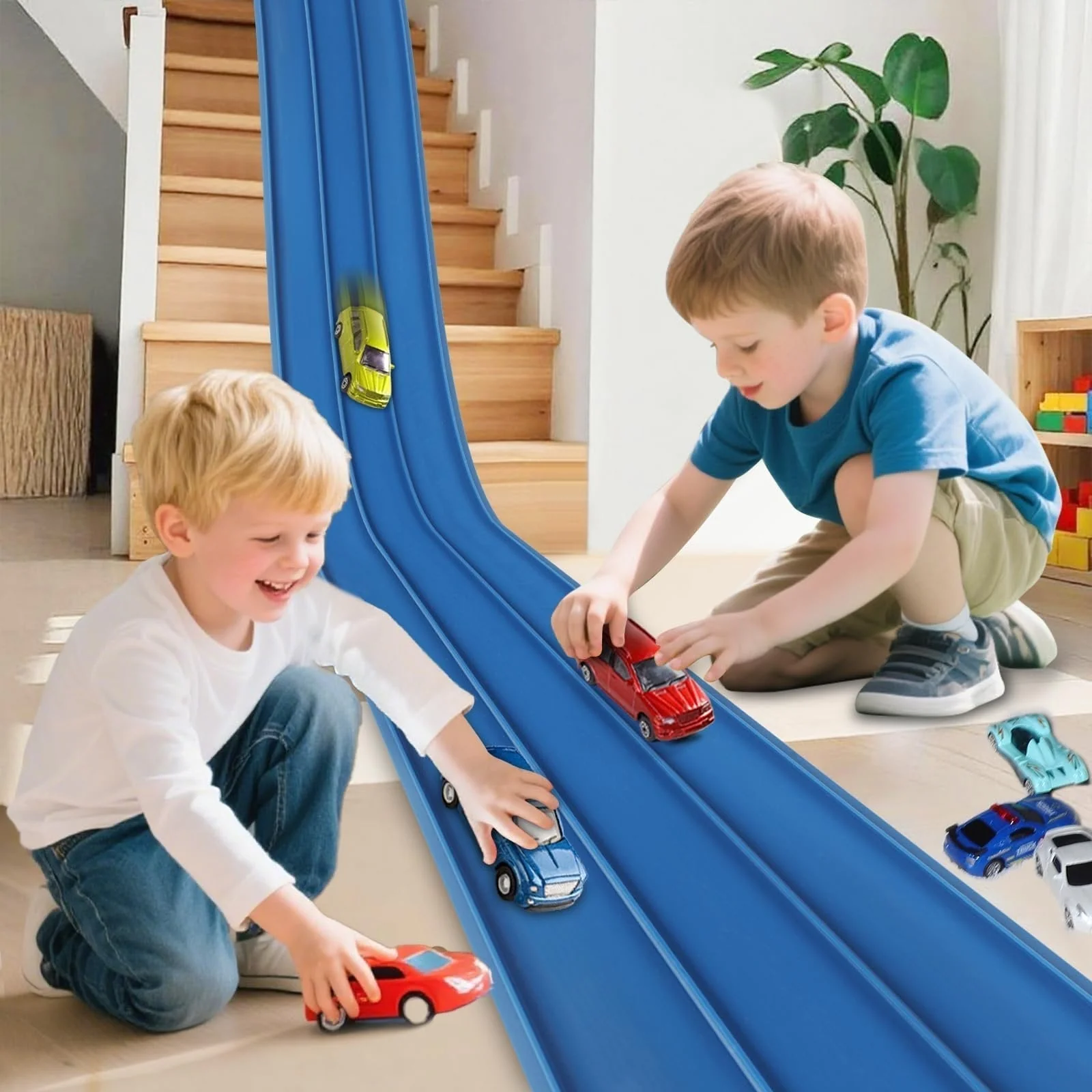 🎄🎁 Kerstcadeau 2025: Doe-het-zelf Hot Wheels Racebaan Racetoyspeelgoed 🚗✨ - Image 10