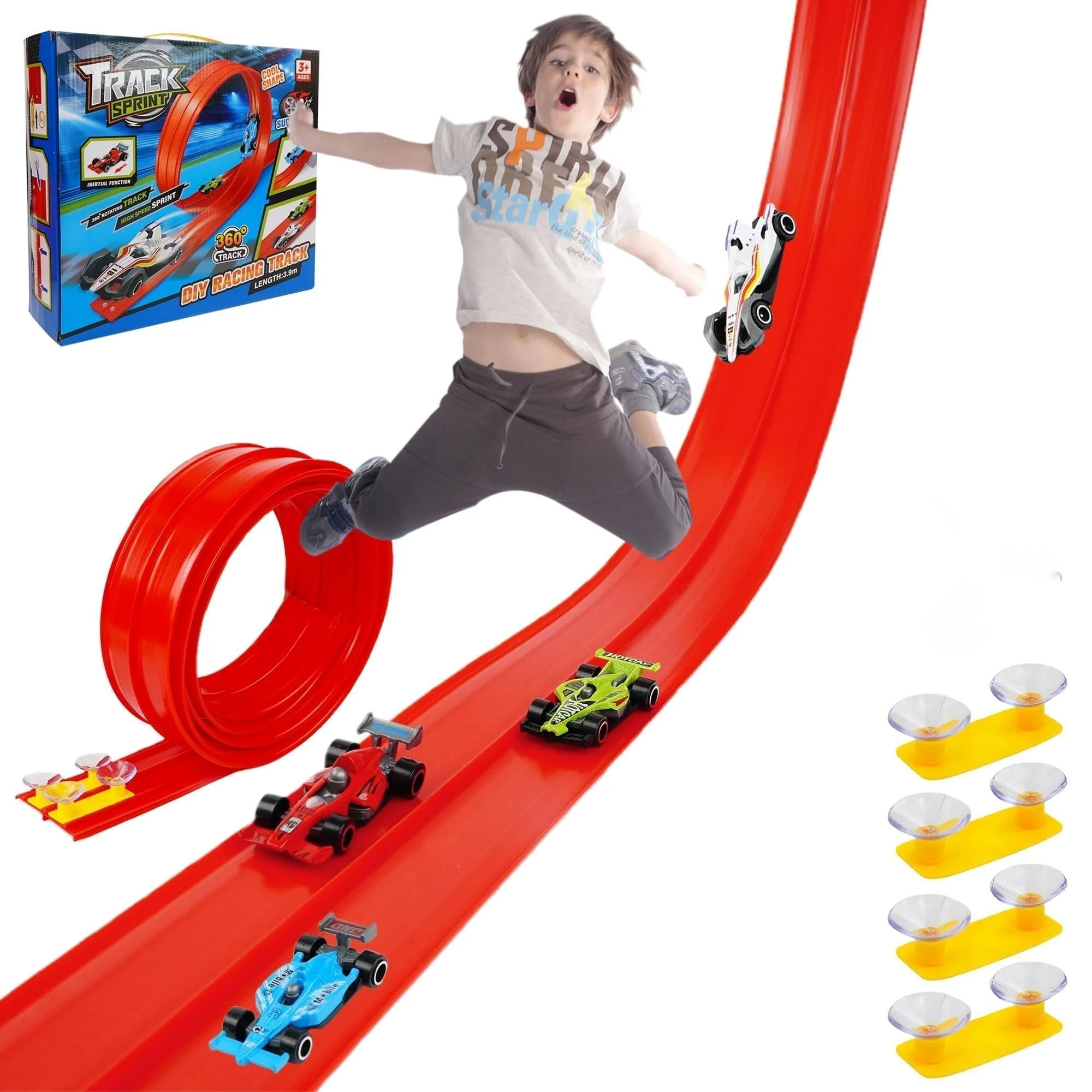 🎄🎁 Kerstcadeau 2025: Doe-het-zelf Hot Wheels Racebaan Racetoyspeelgoed 🚗✨ - Image 3