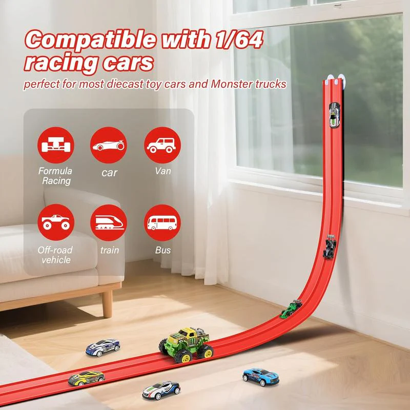 🎄🎁 Kerstcadeau 2025: Doe-het-zelf Hot Wheels Racebaan Racetoyspeelgoed 🚗✨ - Image 5