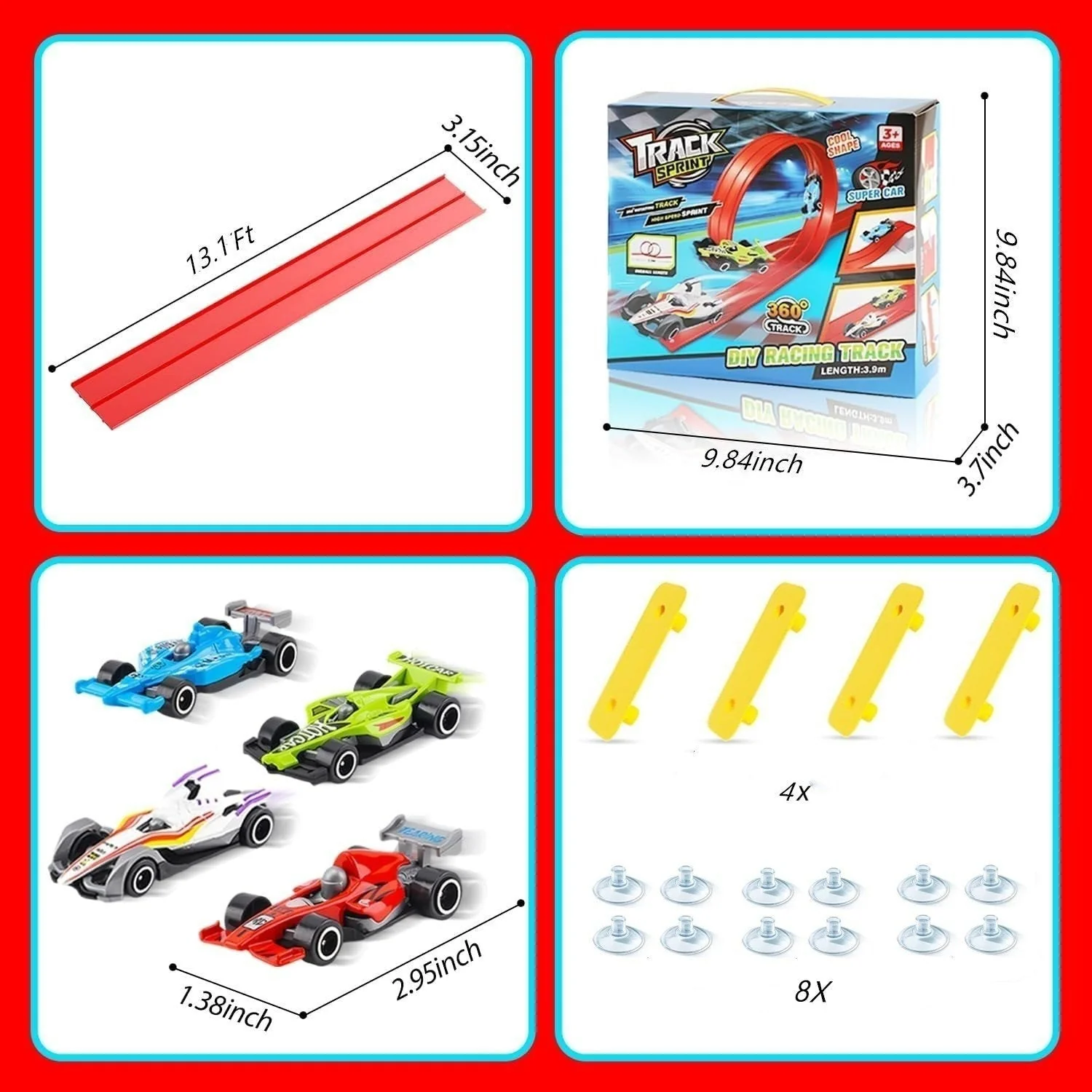 🎄🎁 Kerstcadeau 2025: Doe-het-zelf Hot Wheels Racebaan Racetoyspeelgoed 🚗✨ - Image 7
