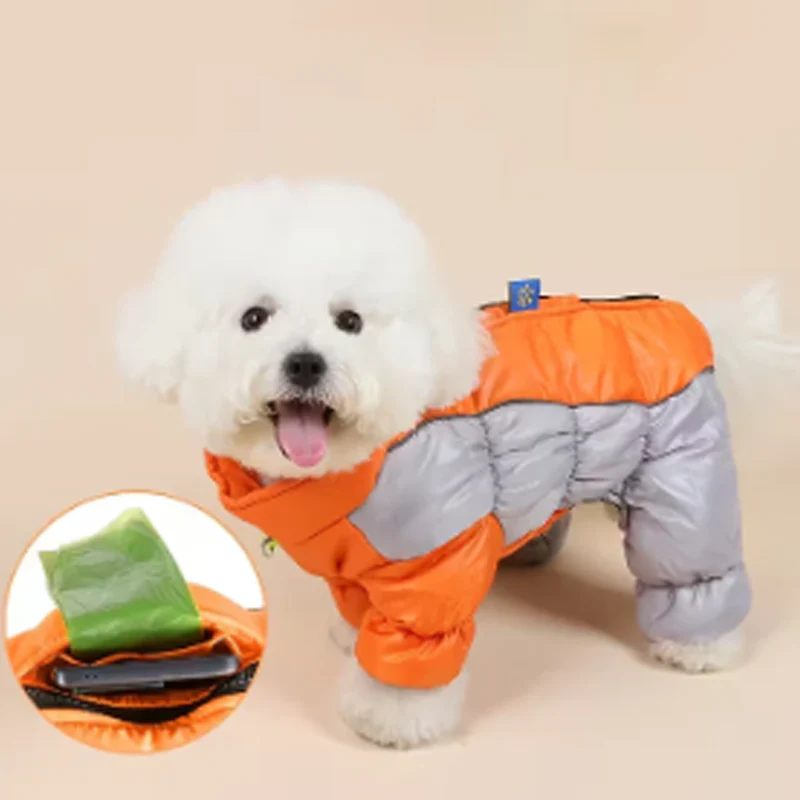 🐾❄️ Reflecterende Waterdichte Warme Hondenjas – Geïntegreerd Harnas, Dikke Isolatie & Veiligheid voor Kleine Honden - Image 5
