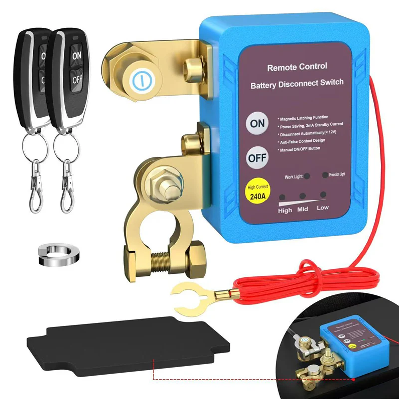 🚗🔌 Auto-Accu-Ontkoppelingsschakelaar met Afstandsbediening – Lagespanningsbeveiliging, Koper Constructie & Slimme Stroomonderbreking（Perfect voor Accu Bescherming!） - Image 10