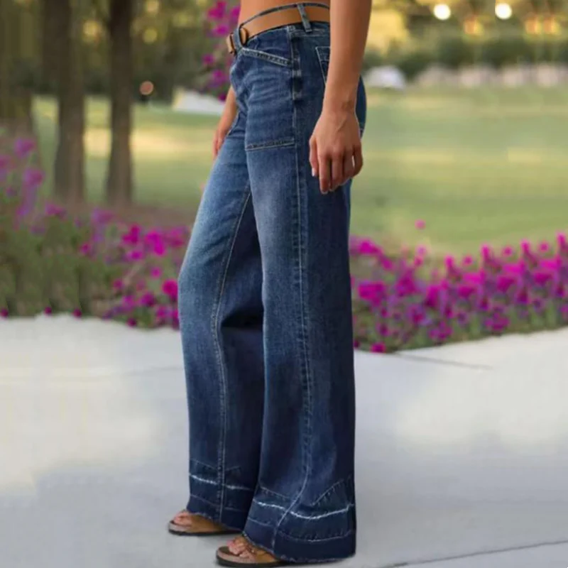 🎉Nieuwjaars Cadeau 50% KORTING!👖Retro Flare Jeans Dames – Slank Effect, Comfortabele Stretch & Utilitaire Zakken! - Image 3