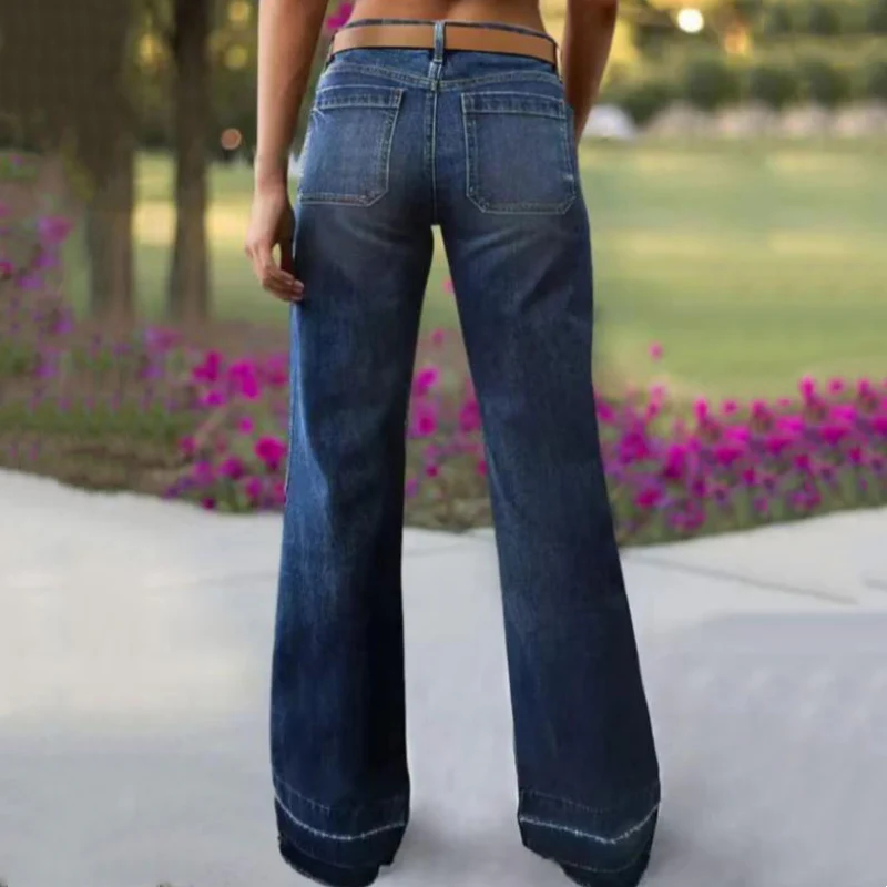 🎉Nieuwjaars Cadeau 50% KORTING!👖Retro Flare Jeans Dames – Slank Effect, Comfortabele Stretch & Utilitaire Zakken! - Image 4