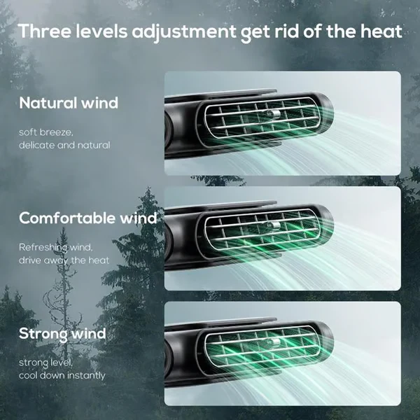 ❄️Dual Turbo USB-autostoelventilator - krachtige ventilator met kussen voor achterin - Image 5